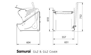Настольная машина для нарезки хлеба SAMURAI G42